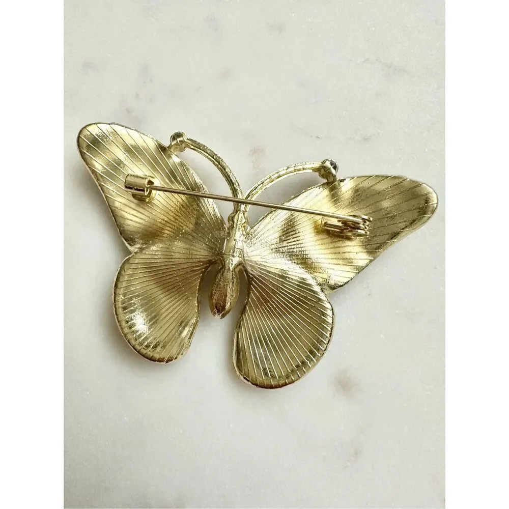 Gorgeous Multicolor rhinestone butterfly brooch ￼